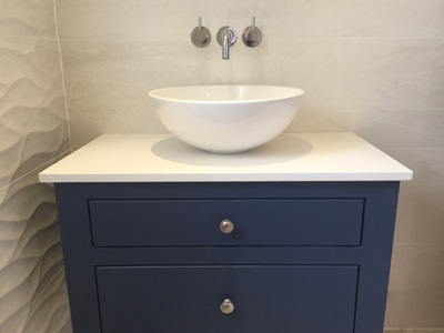 High-end sink fitted by experienced bathroom fitter