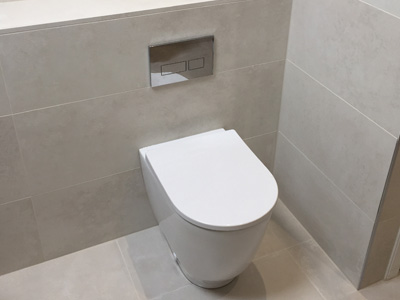 High-end toilet fitted by experienced bathroom fitter